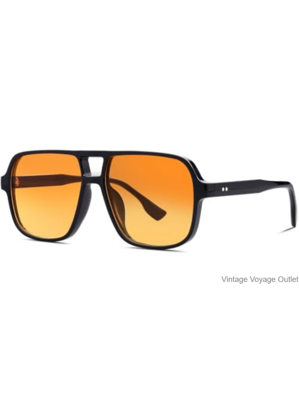 Retro 70s Square Aviator Sunglasses Plastic Frame UV400 Unisex